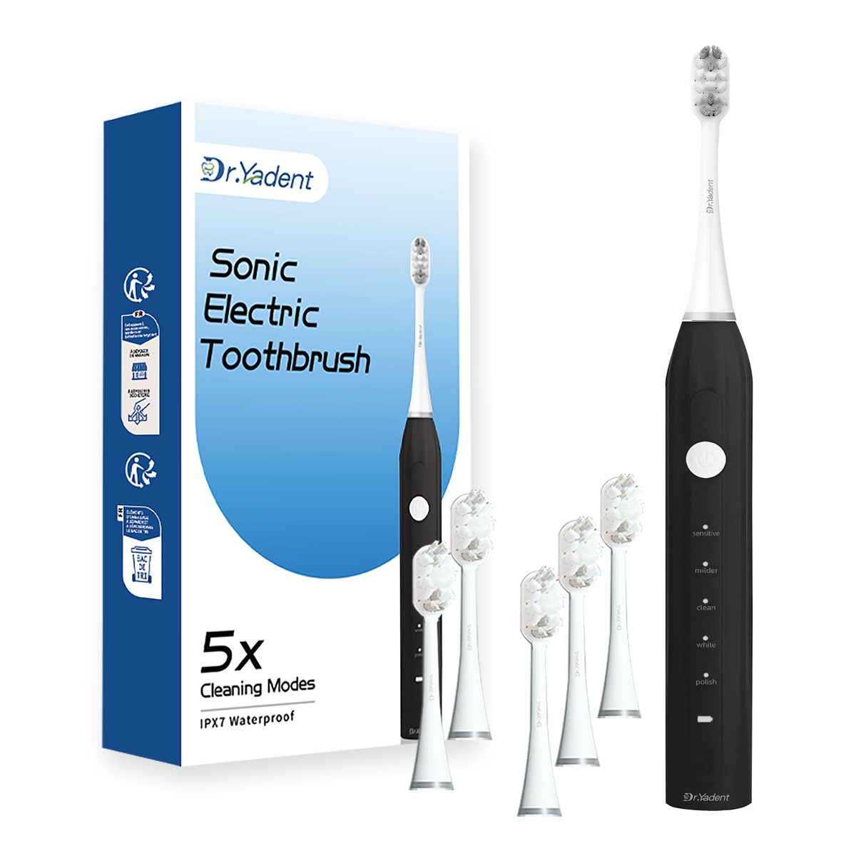Sonic Electric Toothbrush YD02 Black