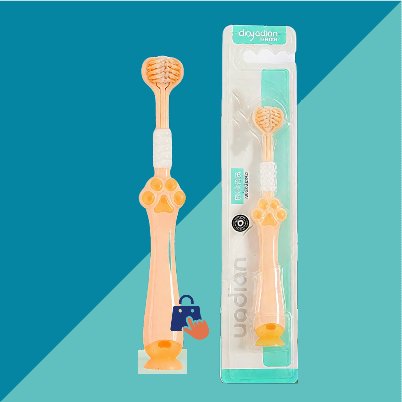 Kitty Paw Toothbrush for Kids Orange