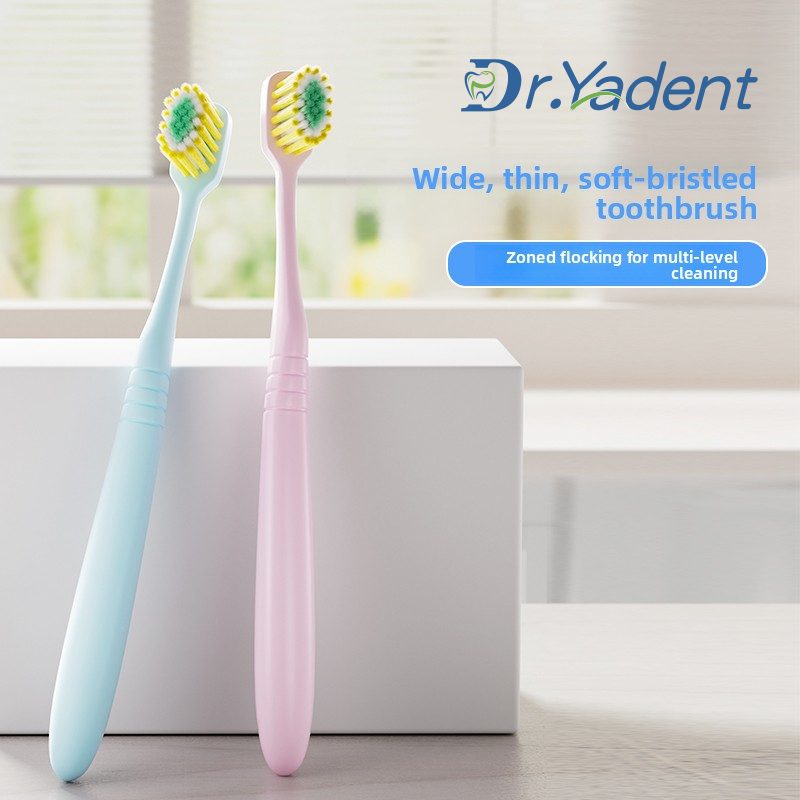 Wide and Soft Bristle Toothbrush Pink